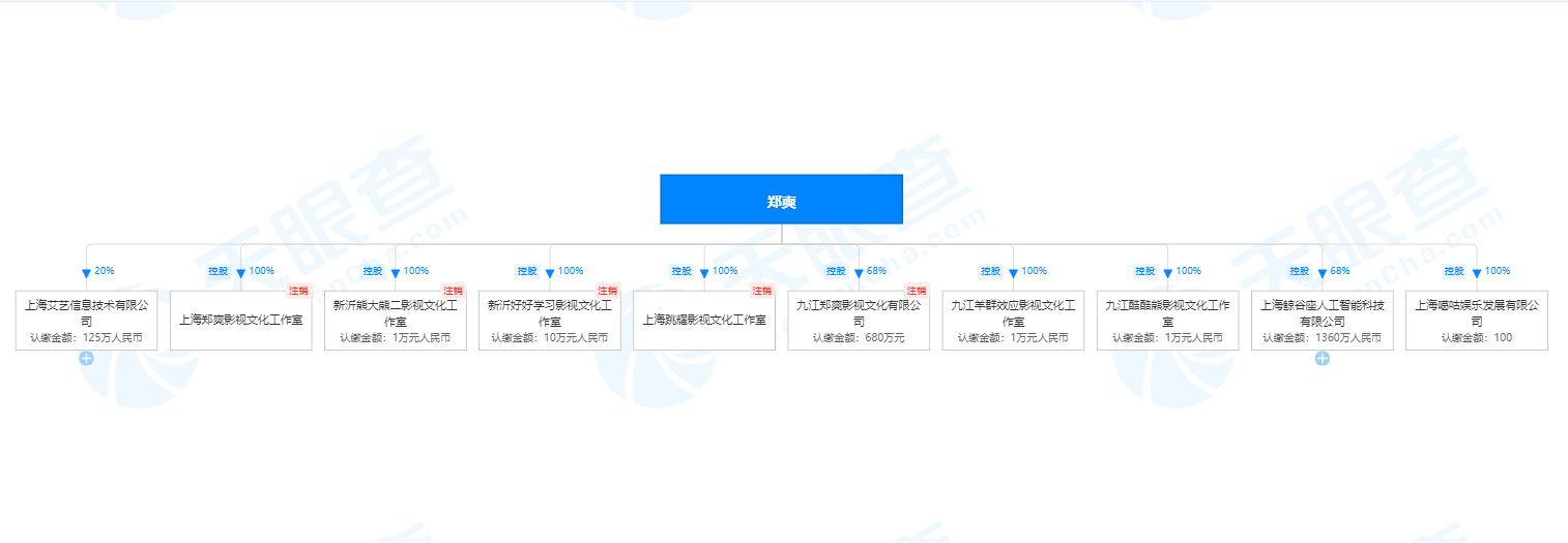 风波背后的郑爽商业版图：曾与张恒合开公司发力经营粉丝社区